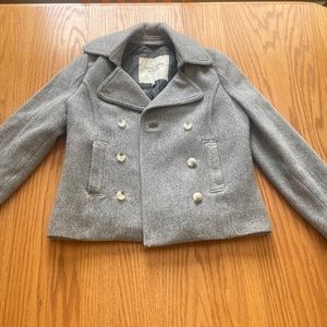 Vintage Abercrombie and Fitch Gray PeaCoat Medium